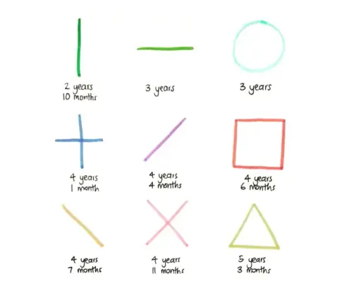 Basic Shapes Children Should by Each Age